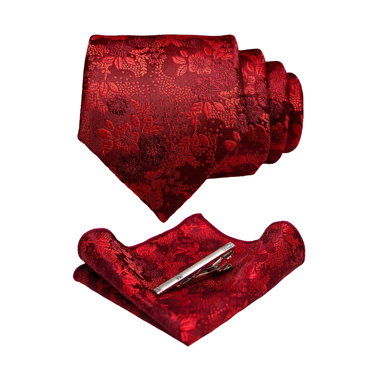 JEMYGINS Floral Silk Men’s Tie Set – Elevate Your Style with Elegance