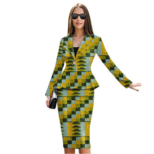 🌺 African Dress for Women – Kente Print Ankara Dashiki 2-Piece Set