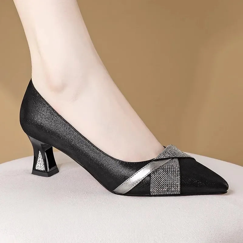 Cresfimix Women’s Crystal Stiletto Heels – Elegance in Every Step
