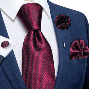Blue Silver Paisley Neck Tie Set for Men