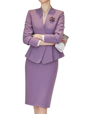 💖 Elegant Women’s Formal Skirt Suit Two-Piece Set