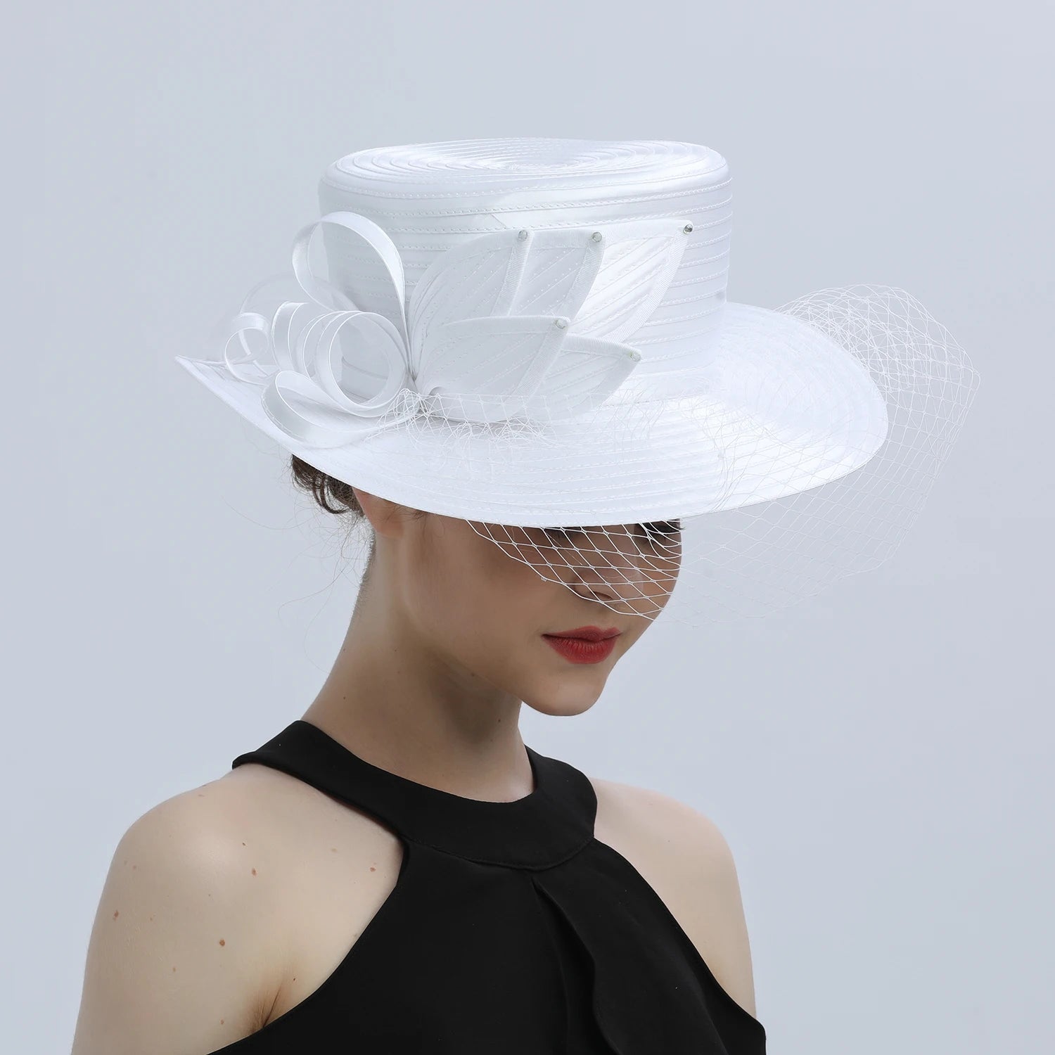 Deluxe New White Church Hat for Women