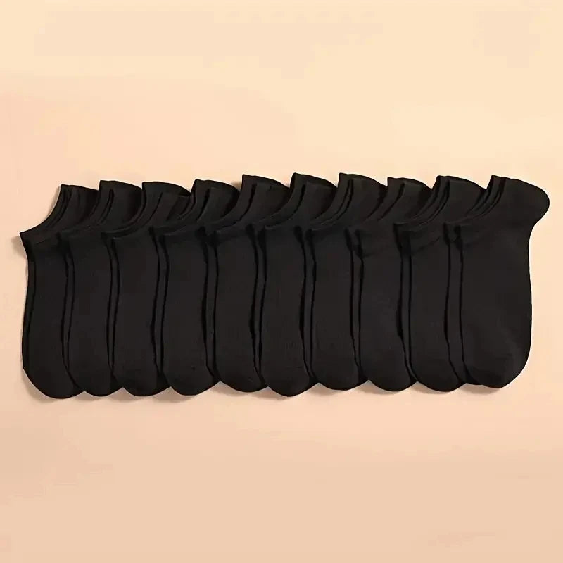 🧦 10/20 Pairs Unisex Low-Cut Boat Socks – Breathable, Comfy & Everyday Ready