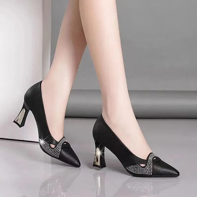 Cresfimix Women’s Crystal Stiletto Heels – Elegance in Every Step