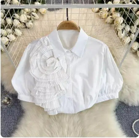 OCEANLOVE 3D Floral Blouse – Elegance in Every Petal 🌸