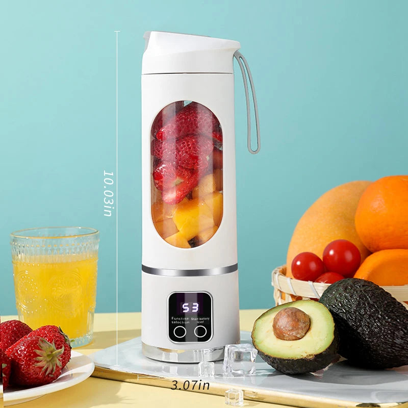 🥤 LED Display Portable Milkshake Mixer – 450ml USB Rechargeable