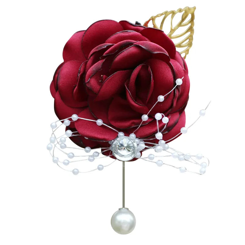 Elegant Wedding Wrist Corsage & Boutonniere Set – Perfect for Your Special Day