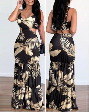 Elegant Summer V-Neck Camisole Dress – Your Go-To Beach Chic Look!