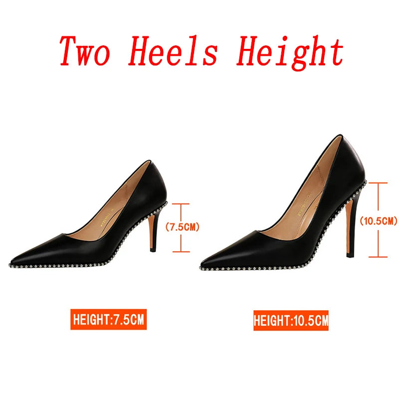 🔥 Studded Rivet High Heels – Bold, Chic & Unapologetically You