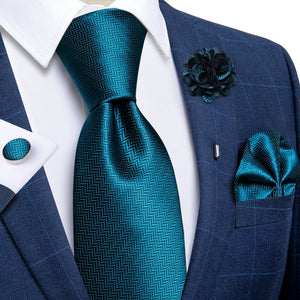 Luxury Yellow Solid Silk Tie Set for Men