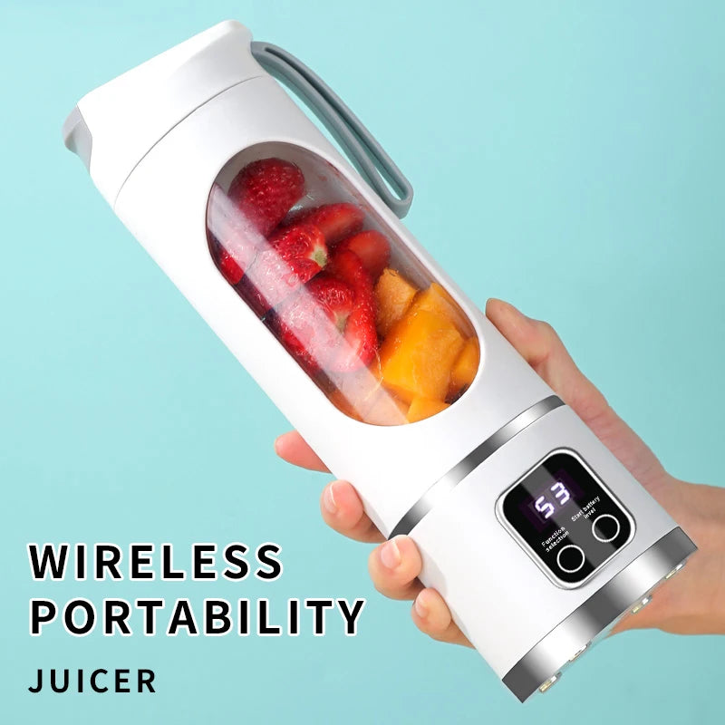 🥤 LED Display Portable Milkshake Mixer – 450ml USB Rechargeable