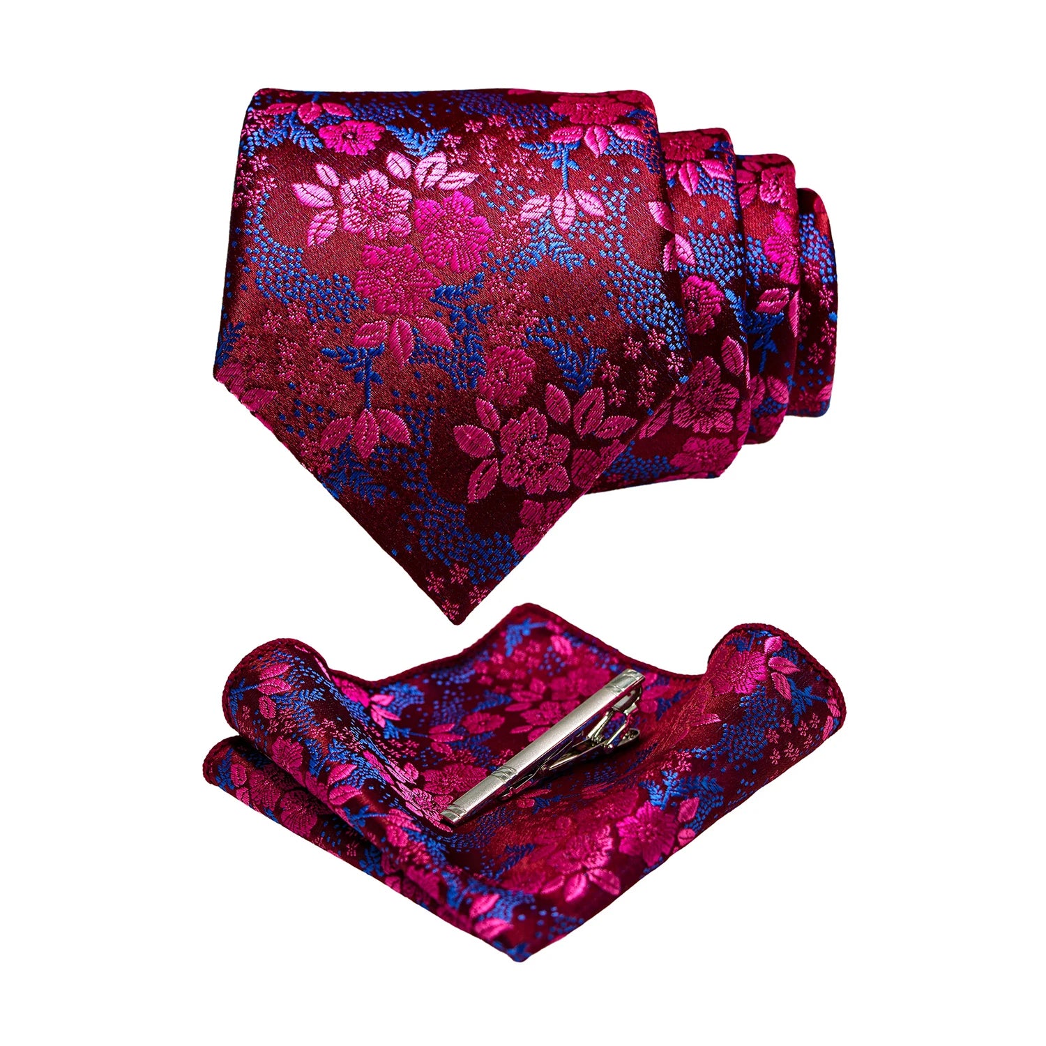 JEMYGINS Floral Silk Men’s Tie Set – Elevate Your Style with Elegance
