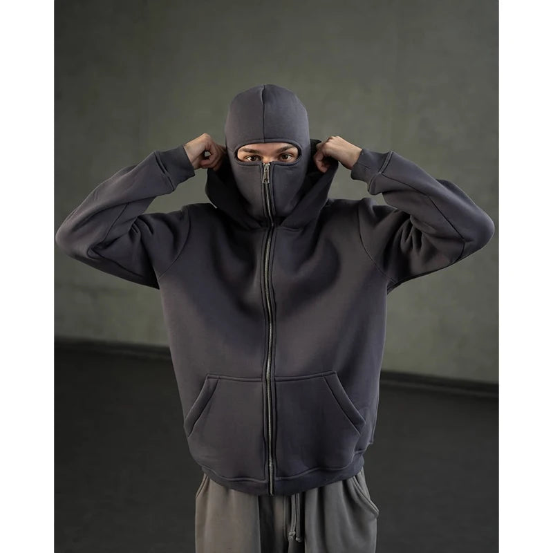 Vintage Y2K Double Hat Sweatshirt – Oversized & Edgy