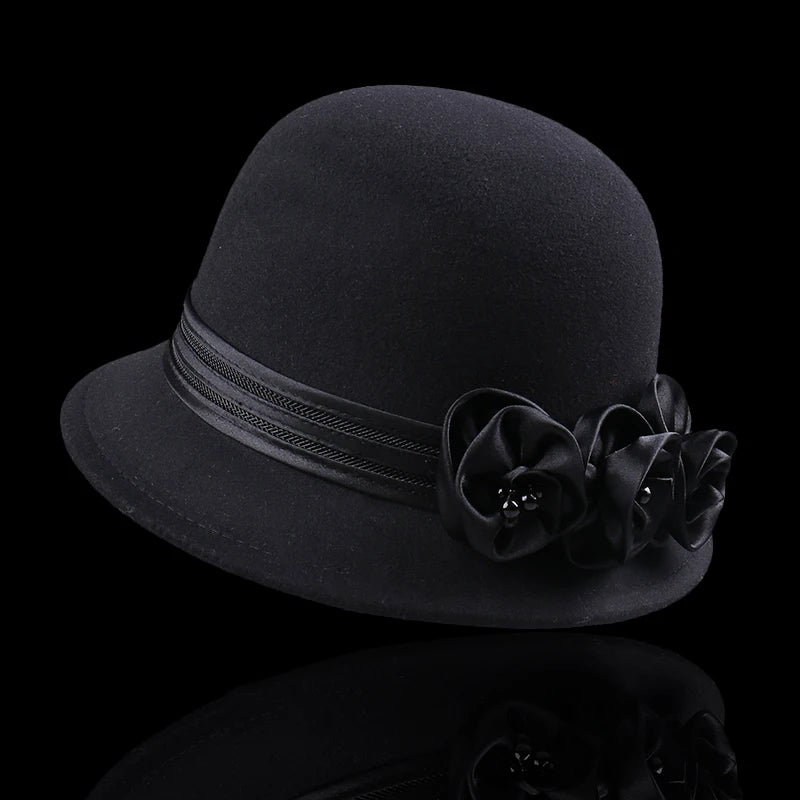 Elegant Adjustable Flower Decorated Hat