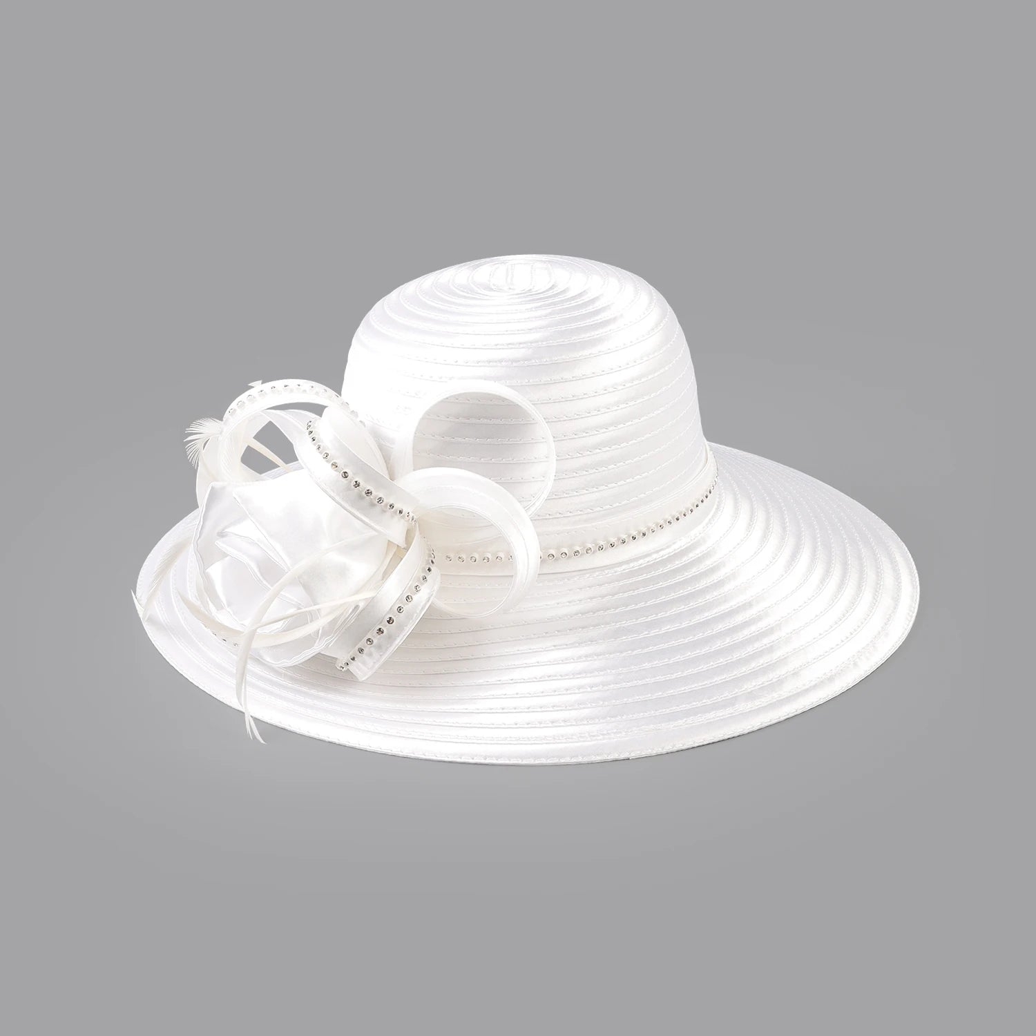 Deluxe New White Church Hat for Women
