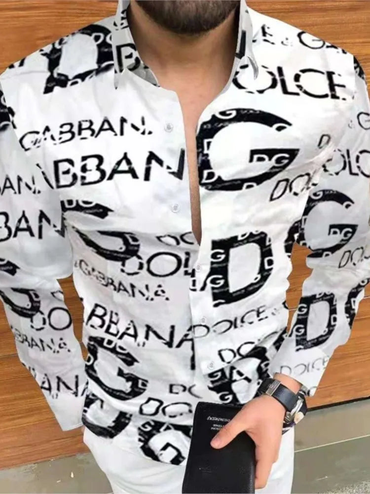 New Men's Long Sleeve Casual Printed Shirt – 2025 Hawaiian Fashion