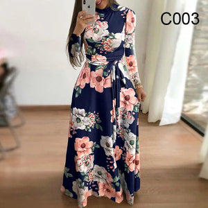 Elegant Women's Bohemian Long Dress – Perfect for Spring & Autumn