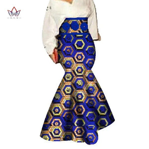 🌸 New African Casual Skirt for Women – Binta Real Wax Batik Cotton Skirt (WY078)