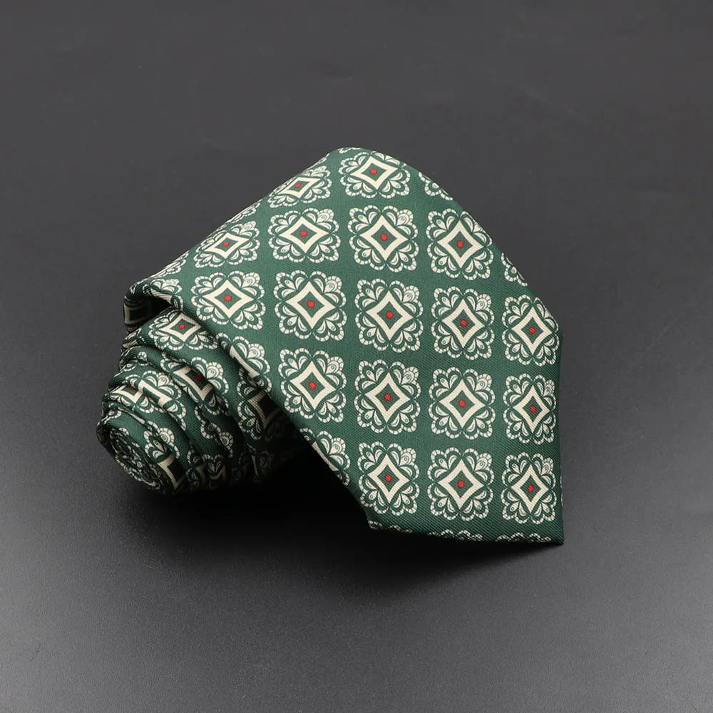 Men’s Fashion Silk Tie – 7.5cm Soft Novelty Necktie