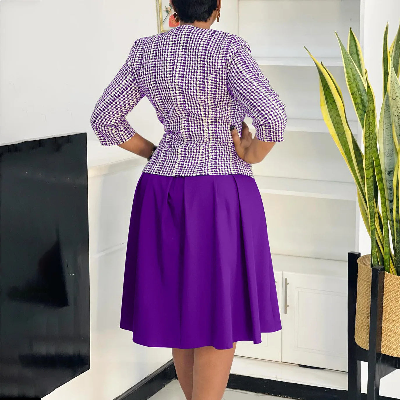 🌺 Dashiki African Dress for Women – Bodycon Midi Dress with Matching Coat (Autumn/Winter)