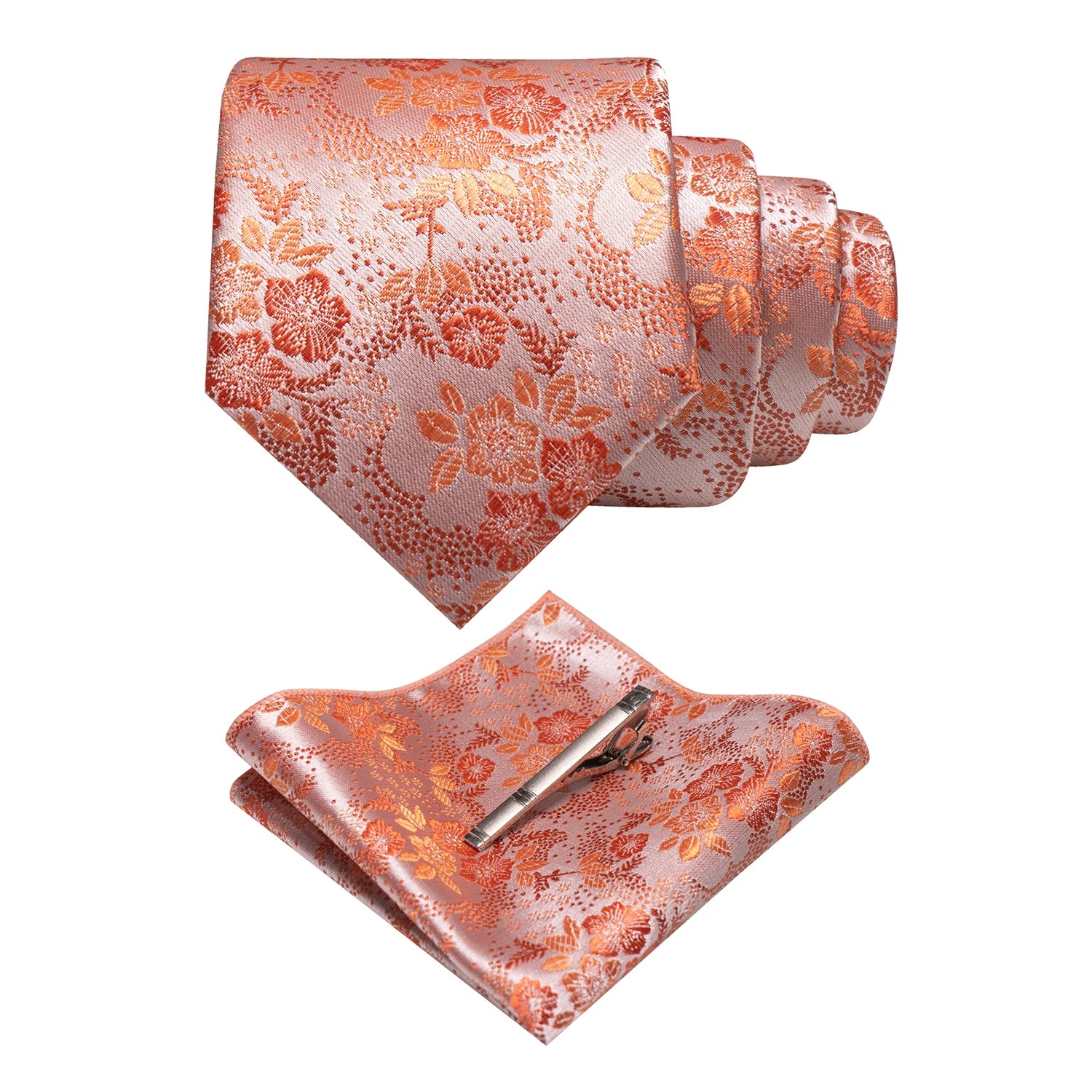 JEMYGINS Floral Silk Men’s Tie Set – Elevate Your Style with Elegance