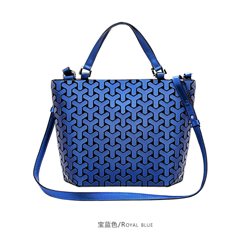 Luminous Reflective Geometric Tote – A Bag That Shines as Bright as You!