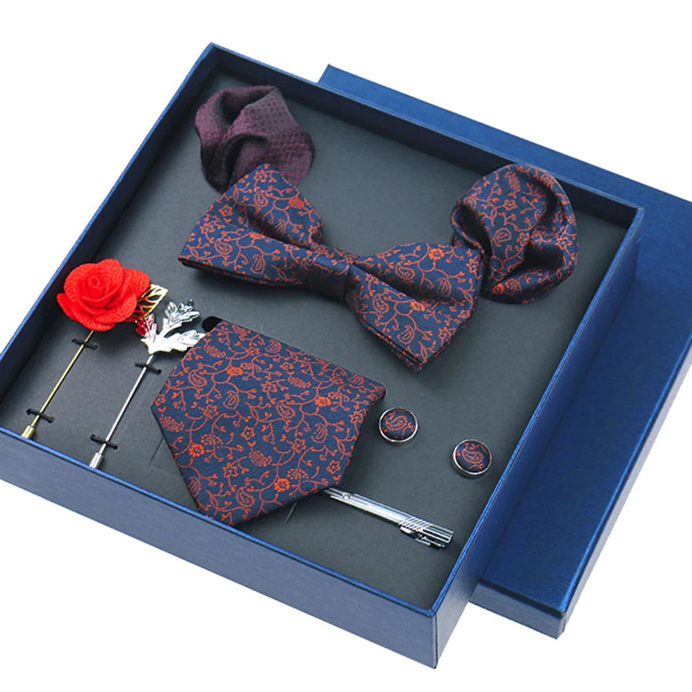 8-Piece Business Blue Tie Gift Set – Elevate Your Style 🎩💙