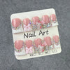 🎀 10pcs Sweet Short Press-On Nails – Bow & Cute KT Cat with Duck French Tips