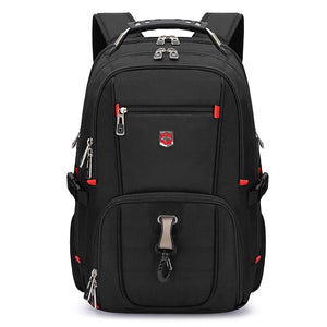 💼 Waterproof Men's Laptop & School Backpack – Swiss-Style, Large Capacity