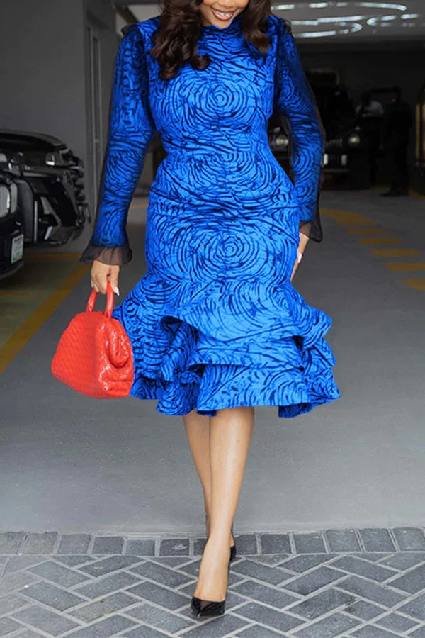 Spring & Autumn Women's Printed Dress – Effortless Elegance for Every Occasion