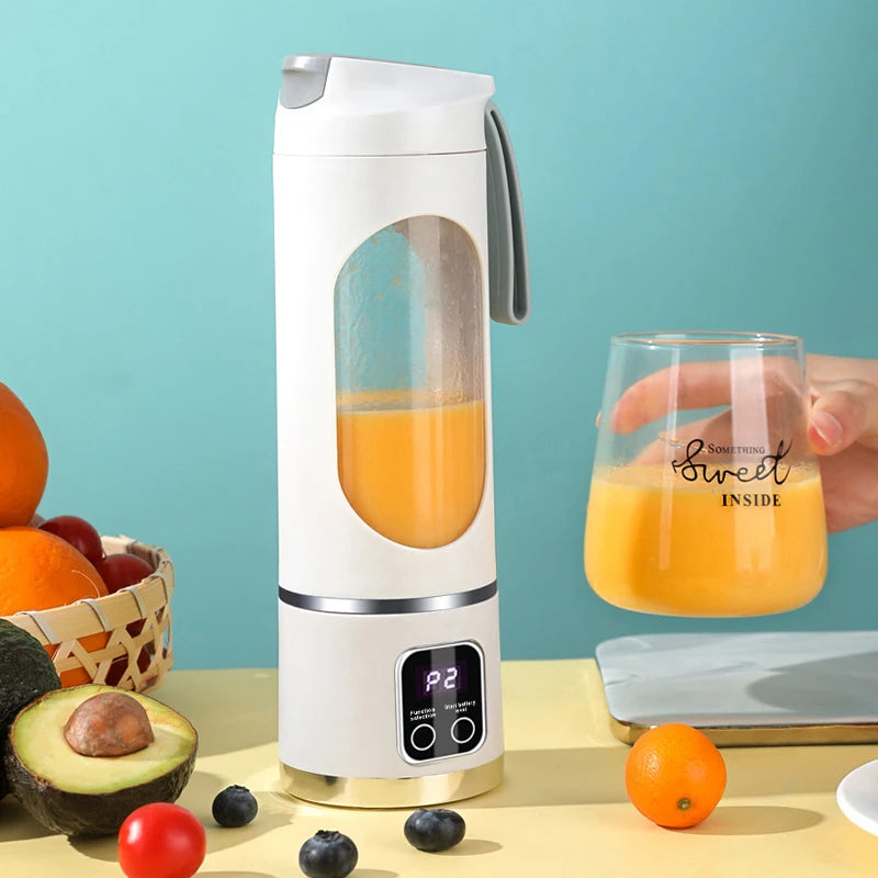 🥤 LED Display Portable Milkshake Mixer – 450ml USB Rechargeable