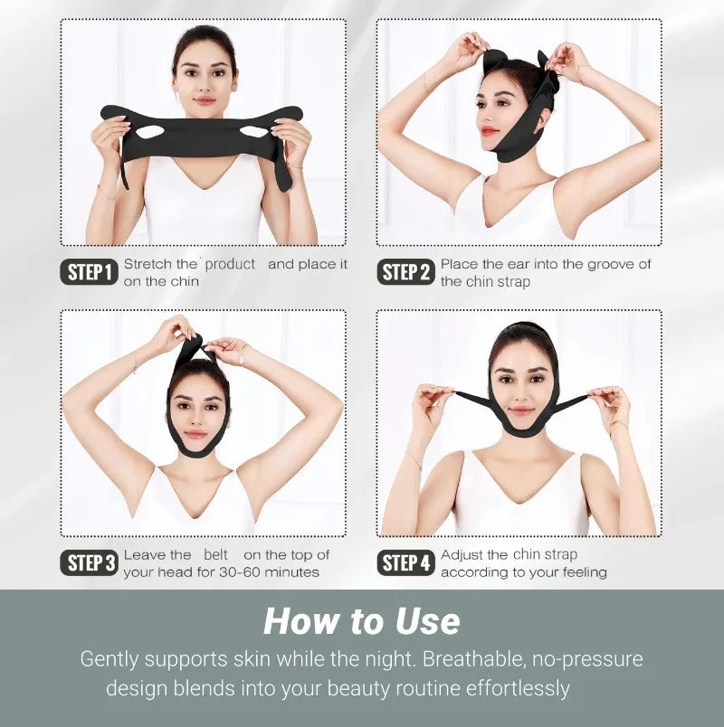 💖 V‑Line Lifting Chin Strap – Reusable Face‑Lift Mask for Women