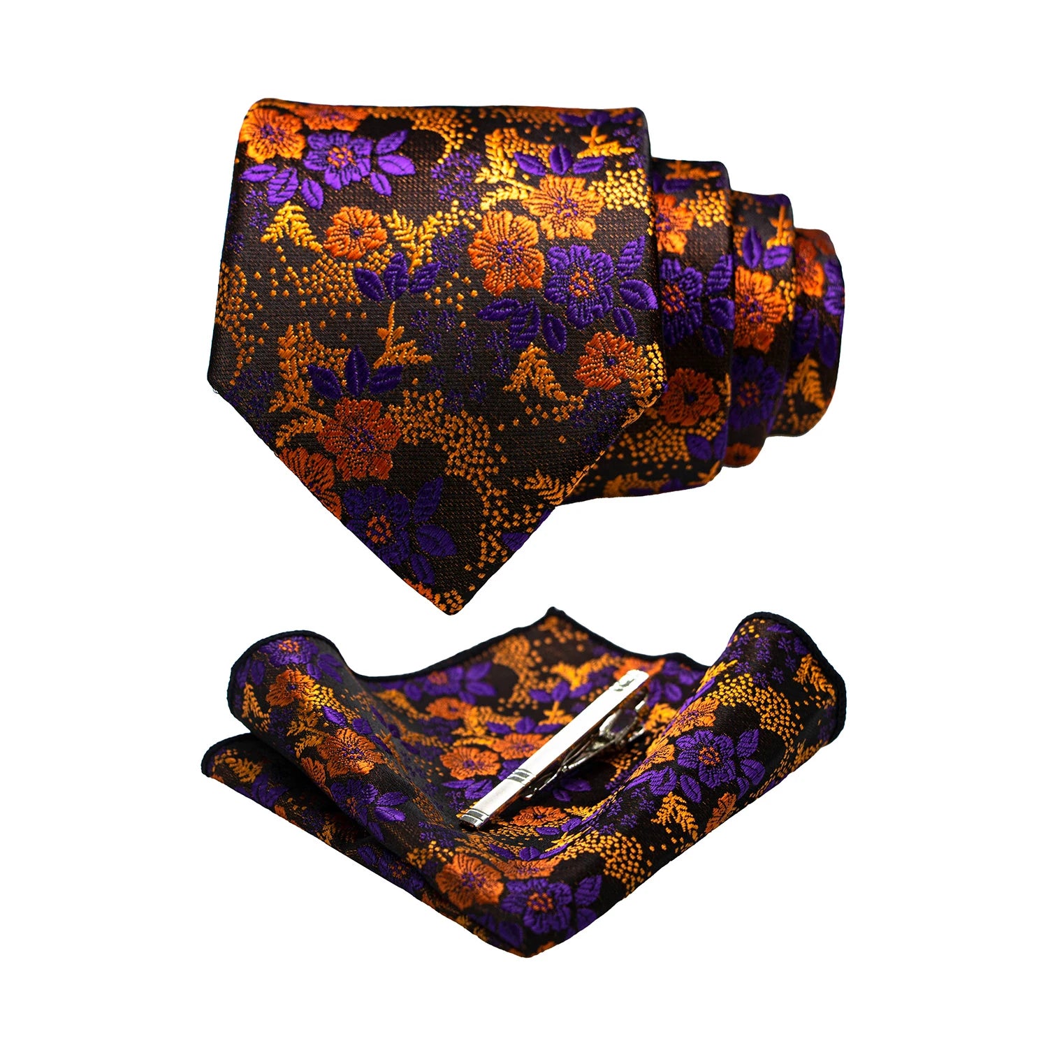 JEMYGINS Floral Silk Men’s Tie Set – Elevate Your Style with Elegance
