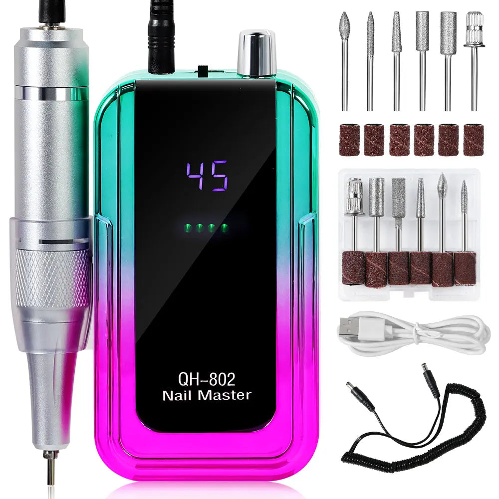 💅 45000 RPM Rechargeable Electric Nail Drill Machine