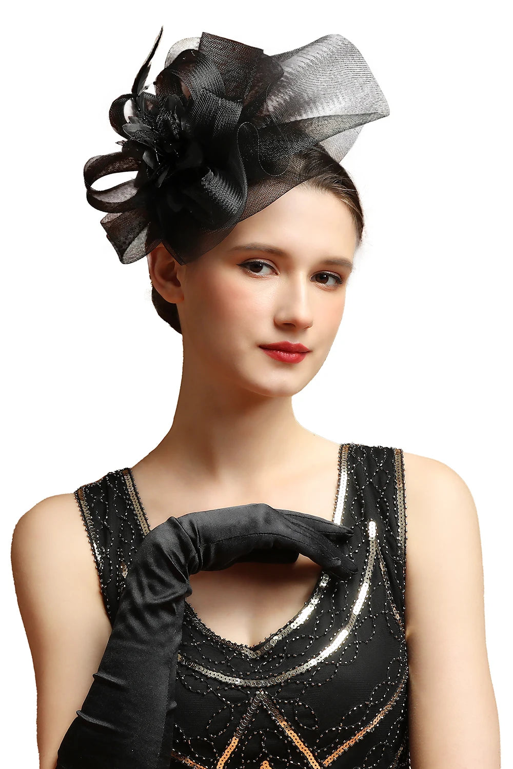 🎩 Fashion Flower Fascinator – Multicolor Feather Headpiece for Women