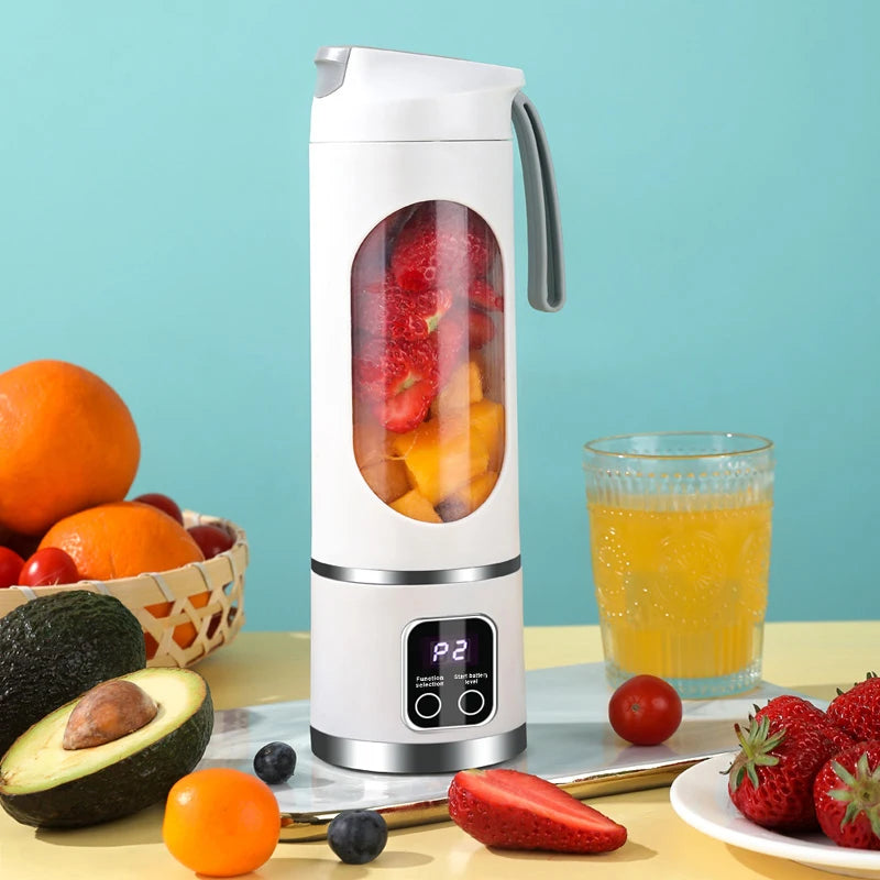 🥤 LED Display Portable Milkshake Mixer – 450ml USB Rechargeable