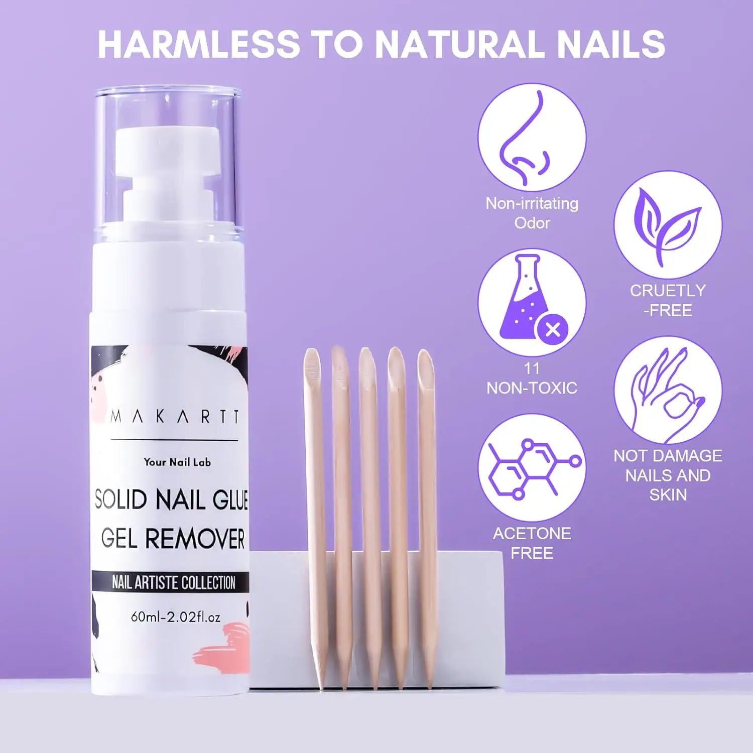 💅 Solid Nail Glue Gel Kit – 15ml Nail Glue + 60ml Remover