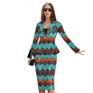 🌺 African Dress for Women – Kente Print Ankara Dashiki 2-Piece Set