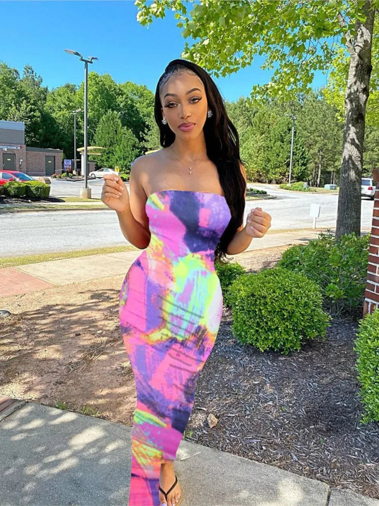 🌸 2023 Spring & Summer Off-Shoulder Chest Wrap Bandage Dress