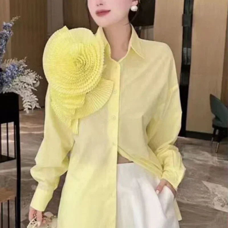 OCEANLOVE 3D Floral Blouse – Elegance in Every Petal 🌸