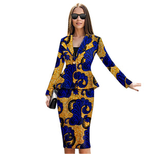 🌺 African Dress for Women – Kente Print Ankara Dashiki 2-Piece Set