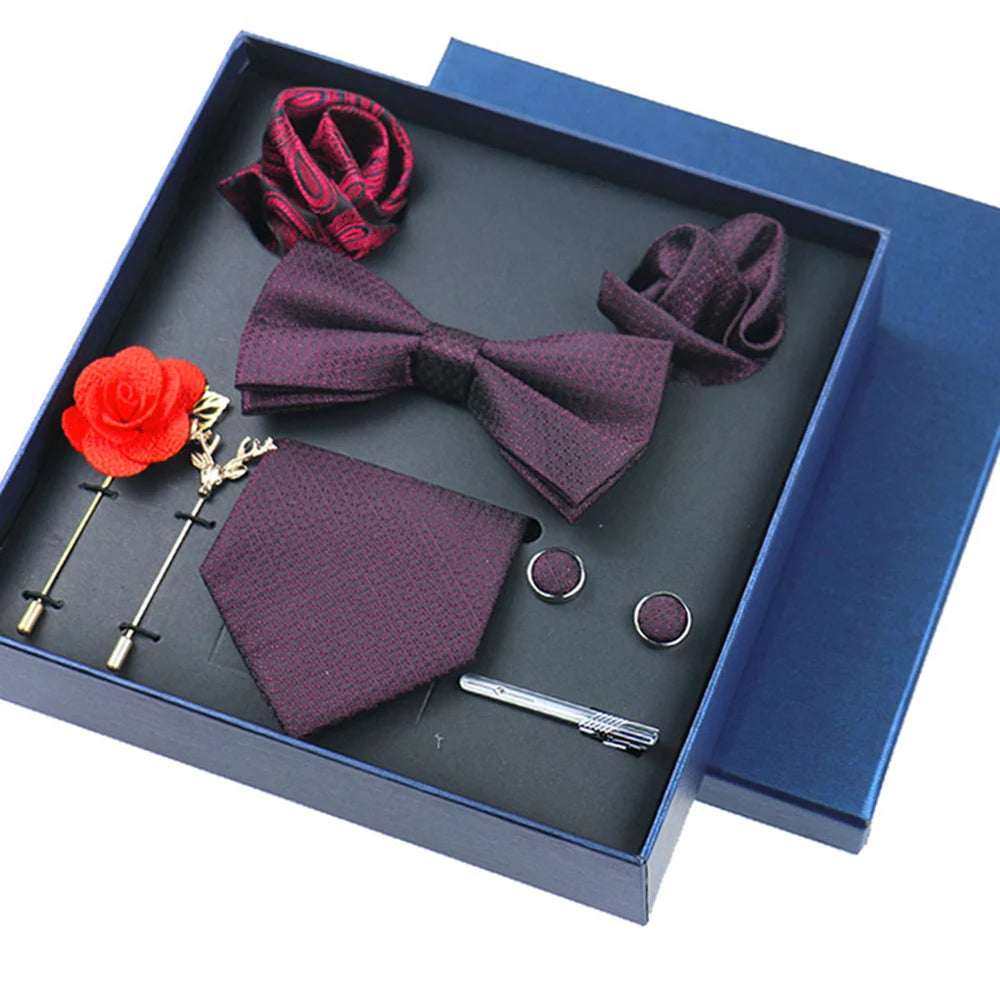 8-Piece Business Blue Tie Gift Set – Elevate Your Style 🎩💙