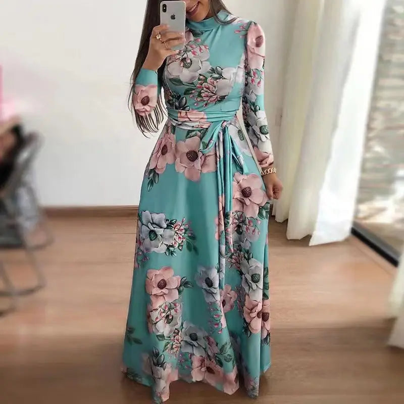 Elegant Women's Bohemian Long Dress – Perfect for Spring & Autumn