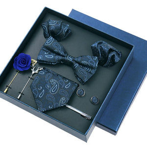 8-Piece Business Blue Tie Gift Set – Elevate Your Style 🎩💙