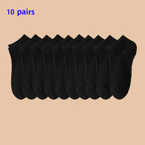 🧦 Unisex Solid Color Ankle & Boat Socks – 10/20/40 Pairs