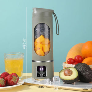 🥤 LED Display Portable Milkshake Mixer – 450ml USB Rechargeable