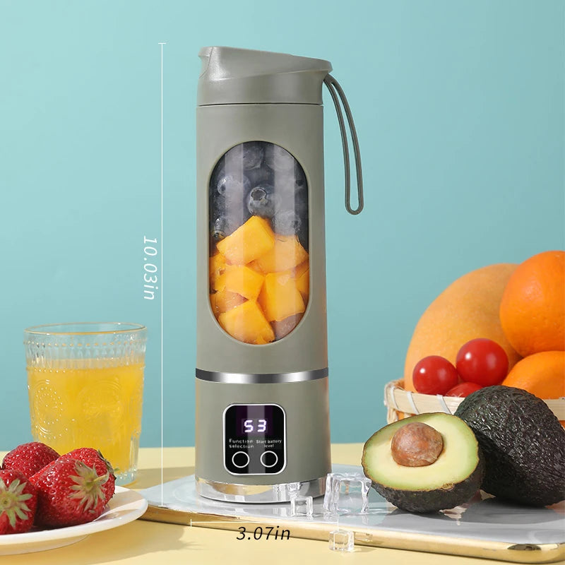 🥤 LED Display Portable Milkshake Mixer – 450ml USB Rechargeable
