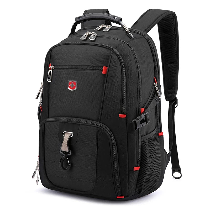💼 Waterproof Men's Laptop & School Backpack – Swiss-Style, Large Capacity