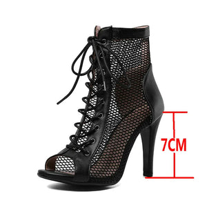 New Sexy High Heels Hollow Mesh Sandals