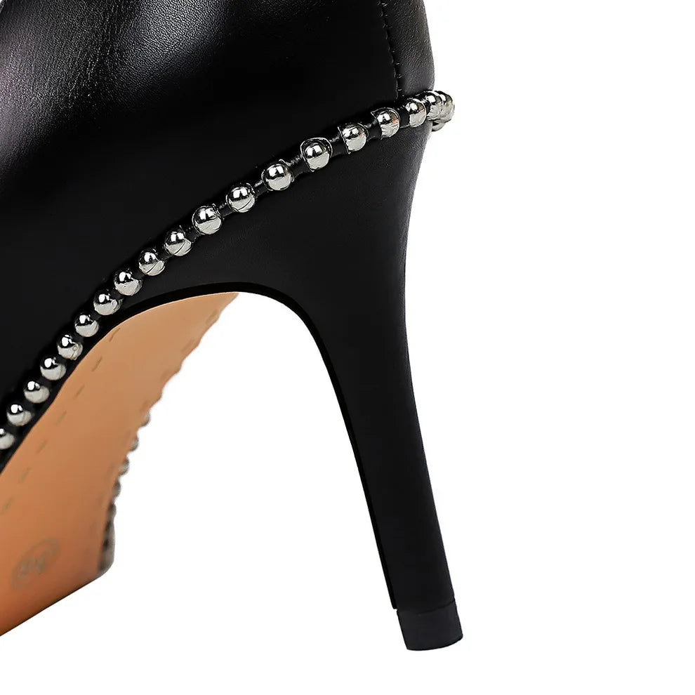 🔥 Studded Rivet High Heels – Bold, Chic & Unapologetically You